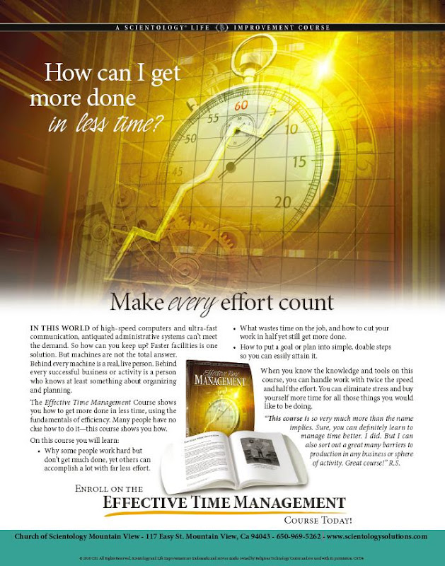 >Life Improvement Course Scientology Mountain View Effective Time